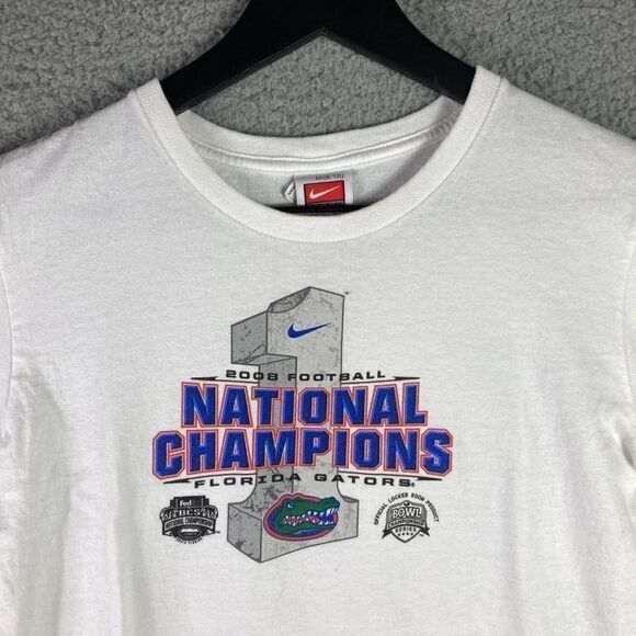 Nike Florida Gators Youth T-Shirt Size Medium 2008 National Champions NCAA Short - Picture 5 of 8